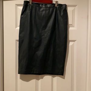 Faux leather skirt